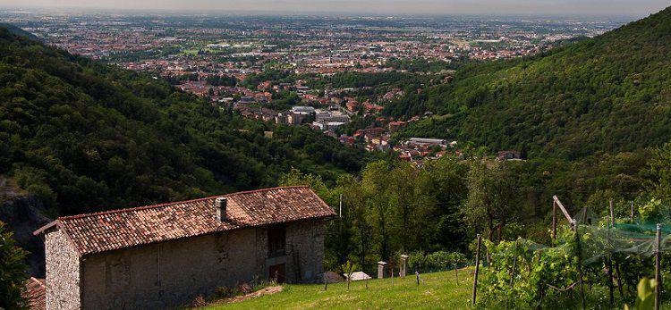 Alzano Lombardo visto dall'alto