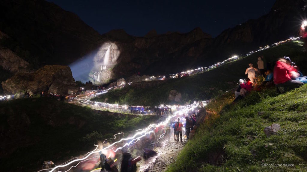 Le Cascate in notturna in uno scatto di Marco Zoccolino