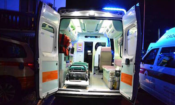 Interno di ambulanza