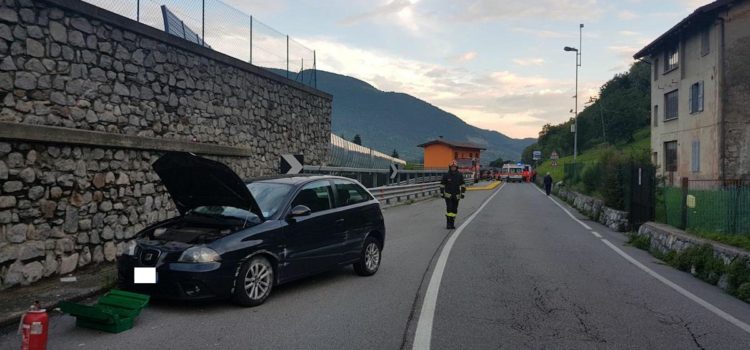 Incidente tra Cene e Albino, tre persone coinvolte Incidente tra Cene e Albino, tre persone coinvolte