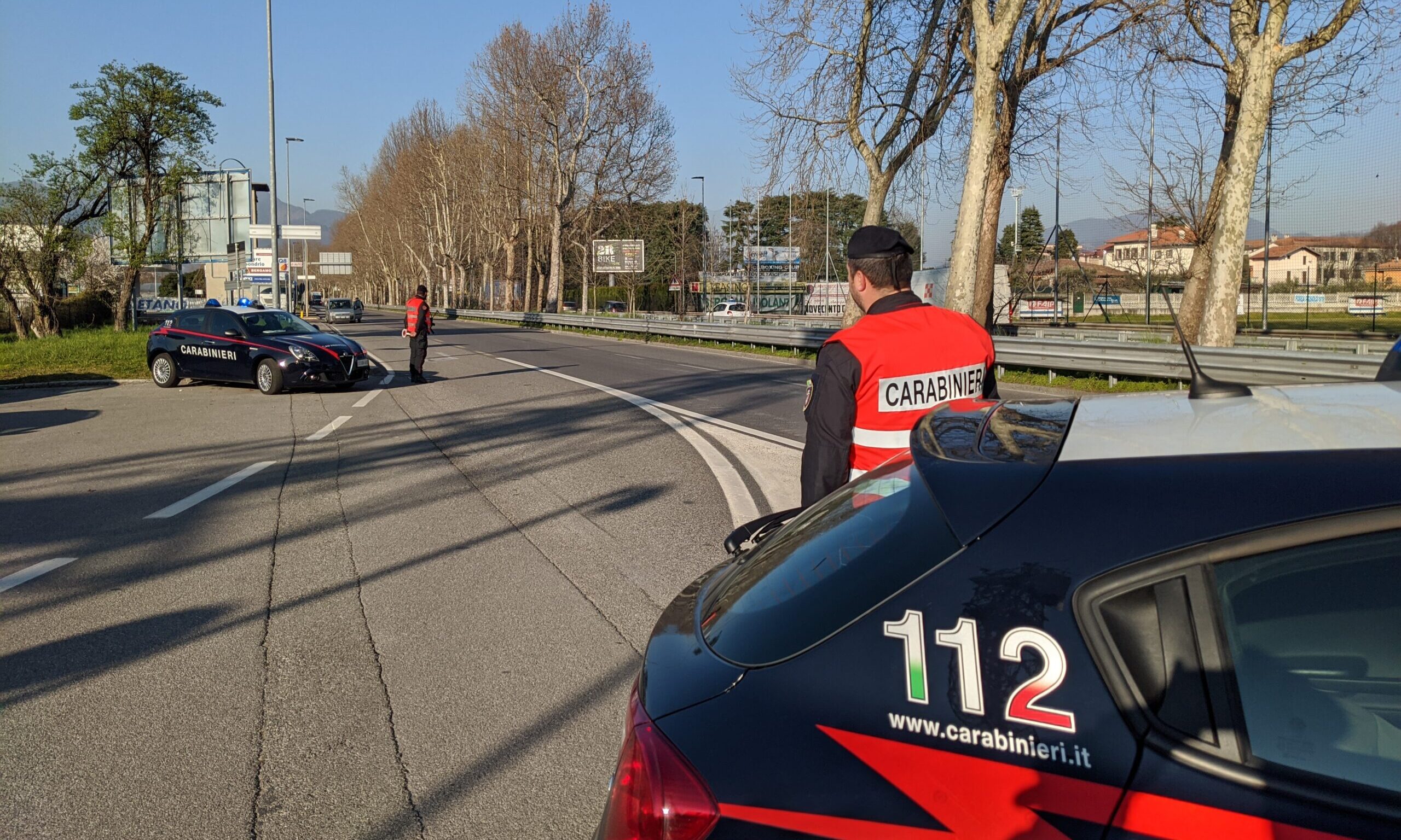 Posto di blocco dei Carabinieri