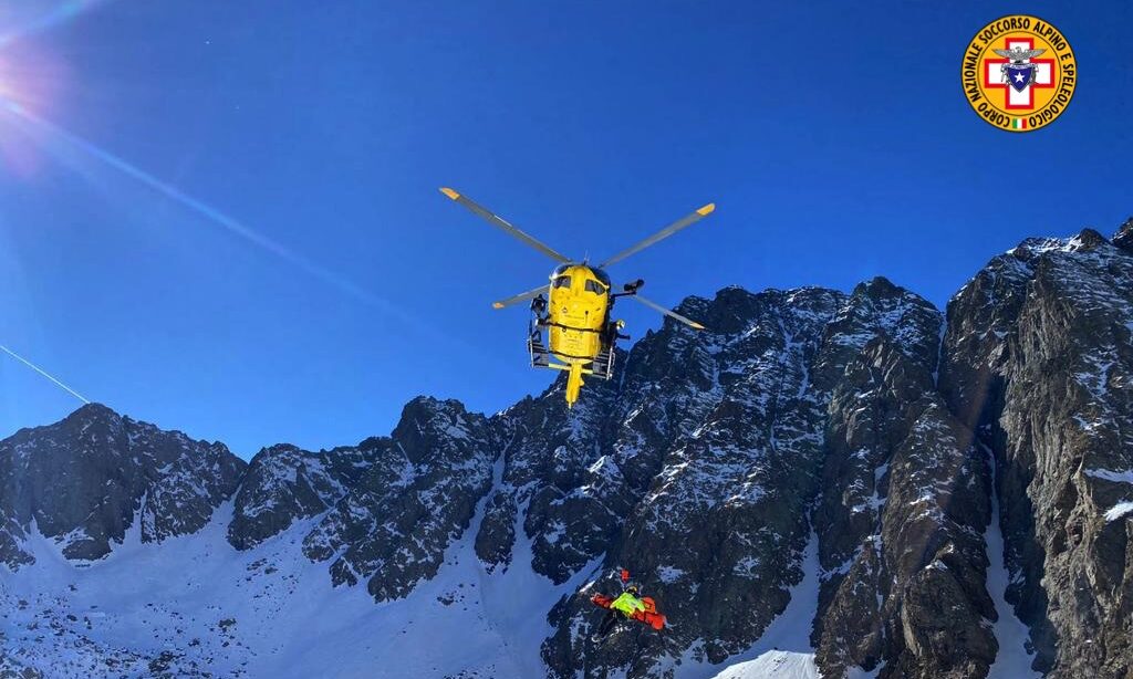 Intervento di elisoccorso del Soccorso Alpino