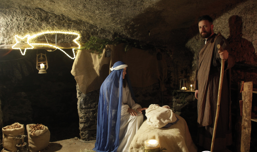 la natività al Presepe vivente di Fiumenero