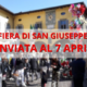 Fiera di San Giuseppe rinviata al 7 Aprile