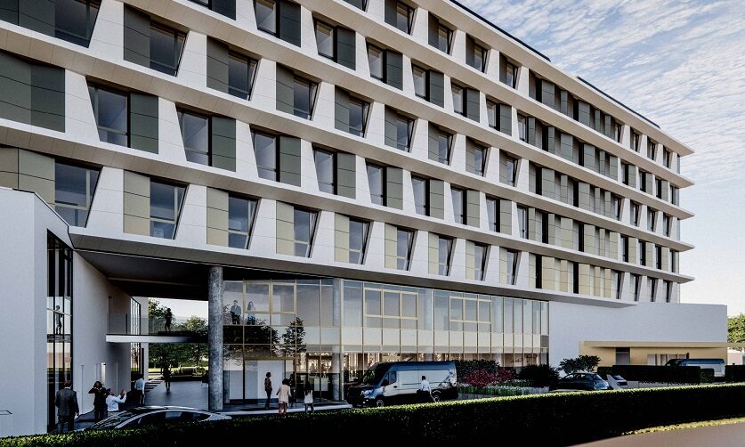La nuova struttura che ospiterà l'albergo per l'aeroporto di Bergamo