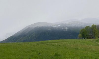 La neve oggi a 1000 metri zona Rifugio San Lucio