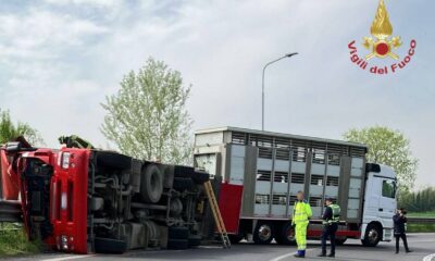 camion ribaltatato a seriate