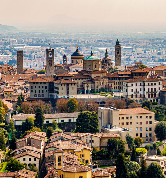 Vista panoramica di Bergamo alta