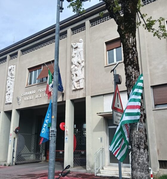 vigili del fuoco protesta bergamo