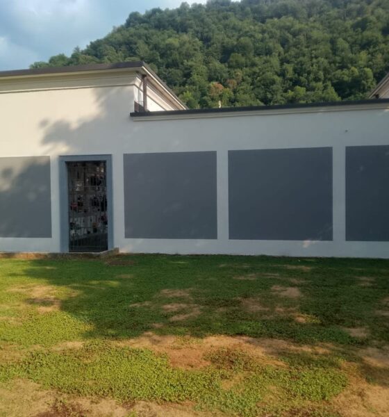 scritte cimitero fiorano al serio tinteggiatura