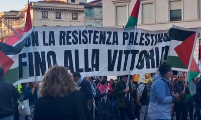 manifestazione pro palestina bergamo 2 ottobre 2025