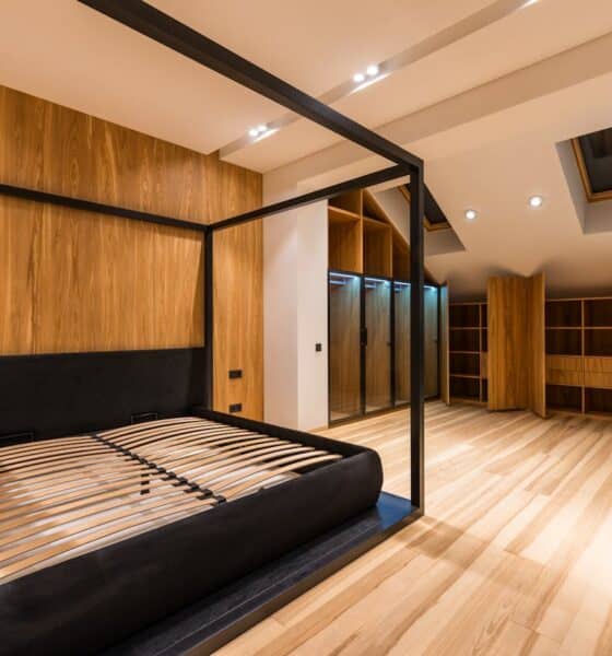 Camera da letto nel sottotetto