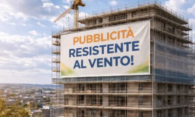 Striscione microforato per pubblicità