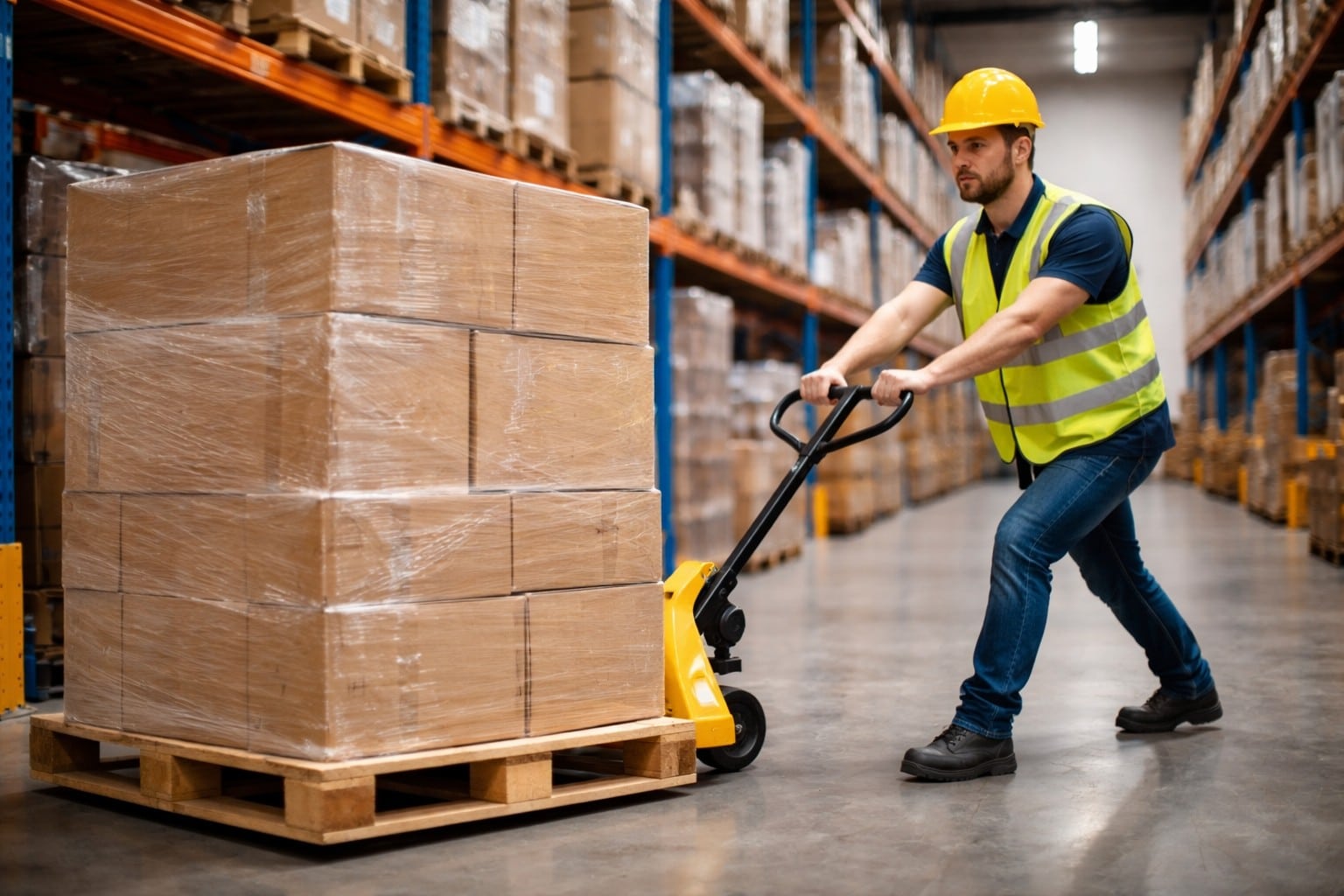 Movimentazione merci con transpallet