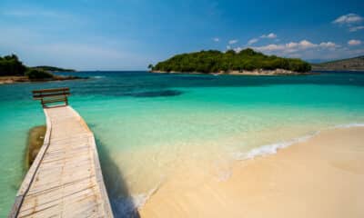 Spiaggia a Ksamil in Albania