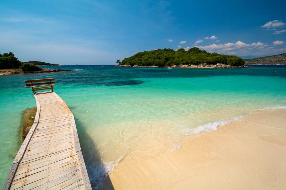 Spiaggia a Ksamil in Albania