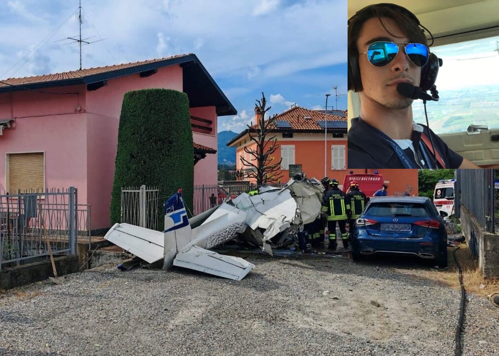 incidente aereo valbrembo