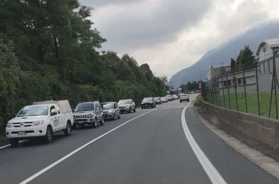 coda colonna rallentamenti casnigo vertova