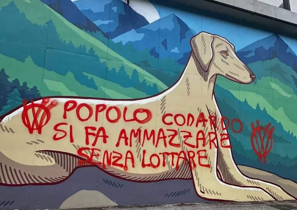 vandalizzato murale bergamo